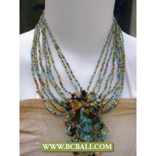 Fashion Beads Necklaces mix Colors with Stone